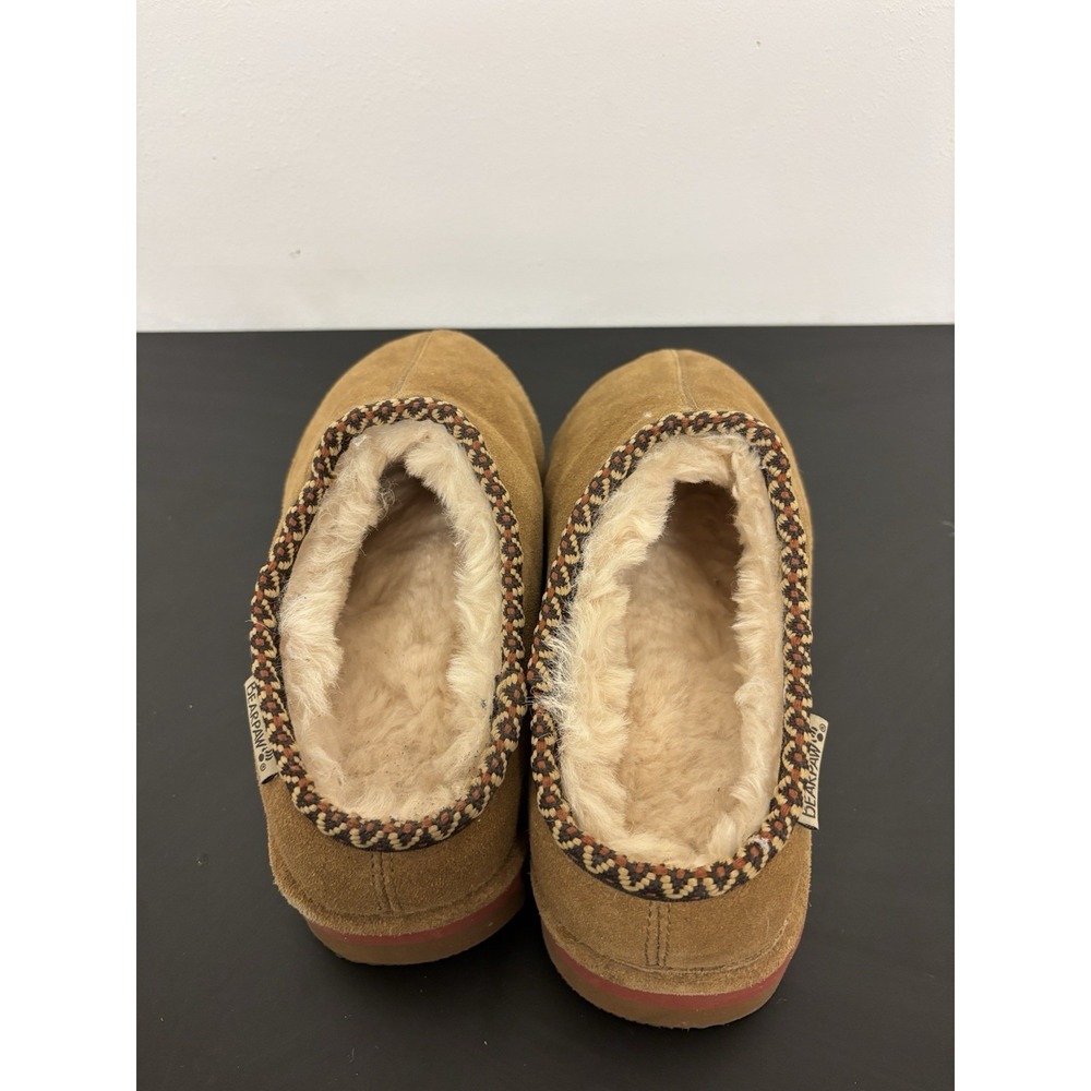 BEARPAW‎ Women's Brown Suede Faux Fur Lined Slip-On Slippers Size 8 - Picture 3 of 5